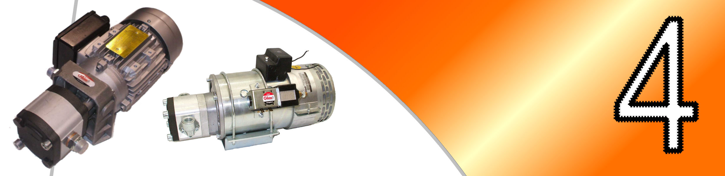 GHIM Hydraulics has recently designed a whole range of motor-pumps named “TESLA” with:
“DC” direct current 
“AC” alternative current 
with:
power from 100W to 4500W
specific power from 0,25 cc/rev. to 25 cc/rev. 
These power-units have been designed using high resistance materials so that both the overall dimensions and the weight can be kept down. The particular attention together with the careful choice of the components make our product technically advanced; with very high efficiencies.